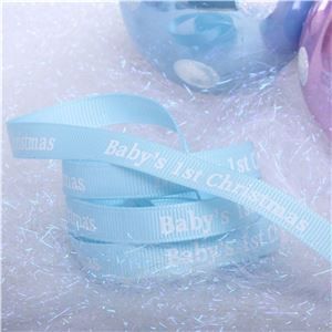 Winterscene Stamp Ribbon - Baby Blue